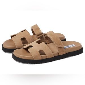 Brand New Steve Madden Mayven Sandals - Size 10 - Taupe Suede